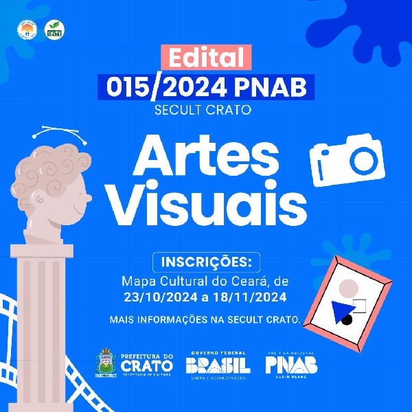 Edital de Fomento às Artes Visuais em Crato Está Com Inscrições Abertas